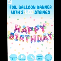 Feestartikelen- Cool2Party folieballon slinger Happy Birthday | Action NL