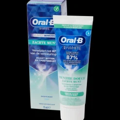 Mondverzorging-Oral-B 3D White tandpasta Munt | Action NL