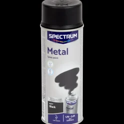 Verf-Spectrum spuitverf voor metaal mat zwart Zwart 400 ml | Action NL