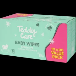 Lichaamsverzorging-Teddy Care voordeelverpakking babydoekjes Sensitive 10 Stuks | Action NL