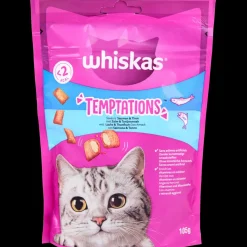 Dierenvoeding|Kat-Whiskas Temptations kattensnoepjes zalm en zeevruchten | Action NL